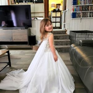 White pageant gown